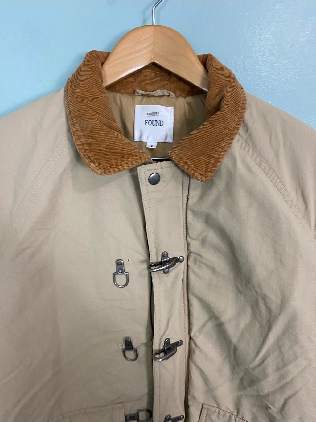 Found Fisherman Jacket Barn Brown Beige Small — image 2 of 7